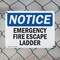 Signmission Emergency Fire Escape Ladder OSHA Notice Sign, Plastic, 14in W x 10in L, 2PK OS-2PACK-NS-P-1014-L-11834 - alternate 6